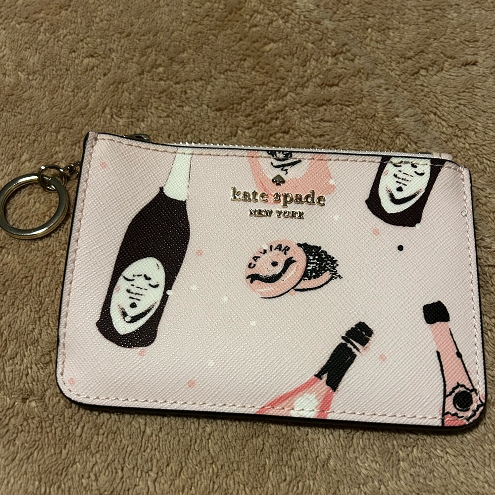 Kate Spade Pink Champagne Bottle Wristlet